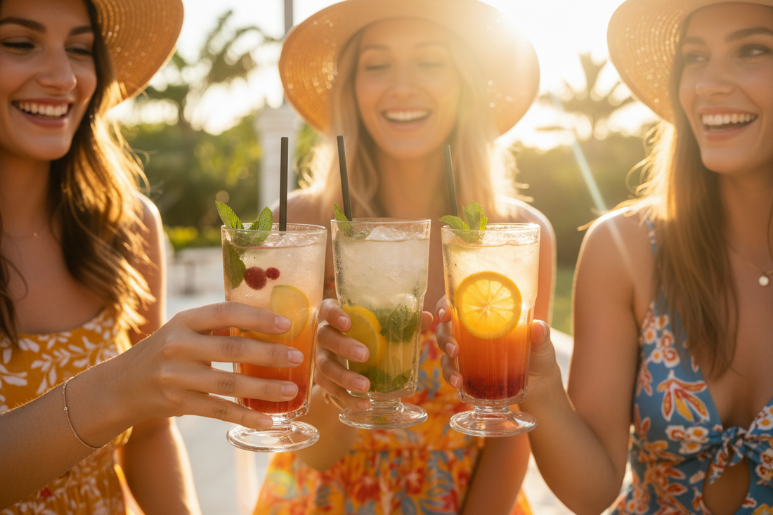women enjoying non alcoholic cocktails in new zealand