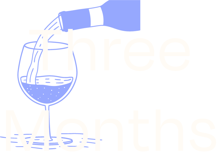 Three months illustration/icon