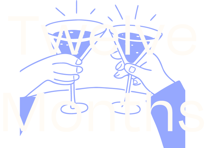 12 months illustration/icon